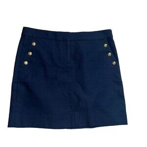 Women's J Crew Factory Postage Stamp Nautical Mini Skirt Size 2